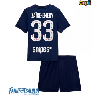 Paris Saint-Germain Warren Zaire-Emery #33 Echipament de Fotbal Replică 2025-26 Copii Acasa (+ Șorturi)